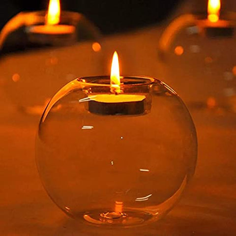 GLASS ORB TEALIGHT CANDLE HOLDER - PACK OF 1