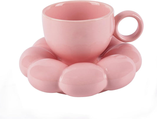 BABY PINK SUNFLOWER MUG WITH COASTER - BUY 1 GET1 FREE