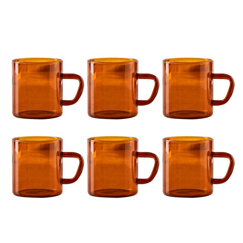 CLASSIC AMBER TEA CUP  - SET OF 6