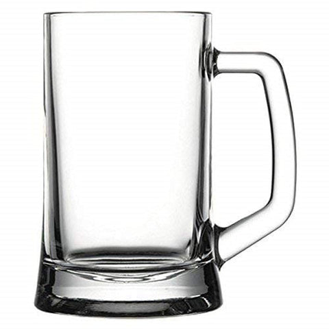 CRYSTAL CLEAR GLASS BEER MUG - SET OF 6