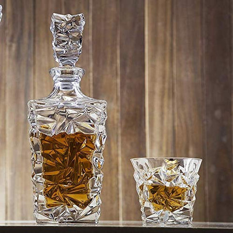 LUXURY GLASS DECANTER SET - PACK OF 7