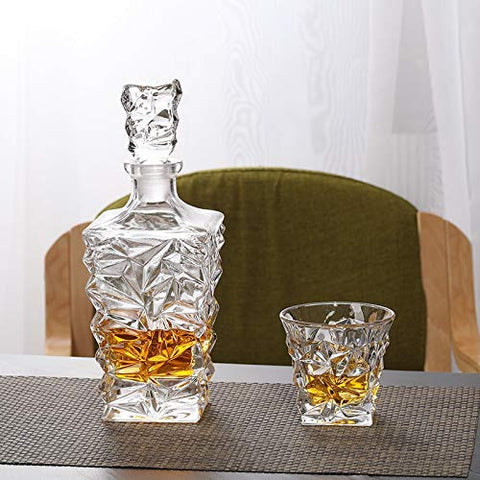 LUXURY GLASS DECANTER SET - PACK OF 7