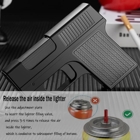 GUN SHAPE JET LIGHTET CIGARETTE CASE