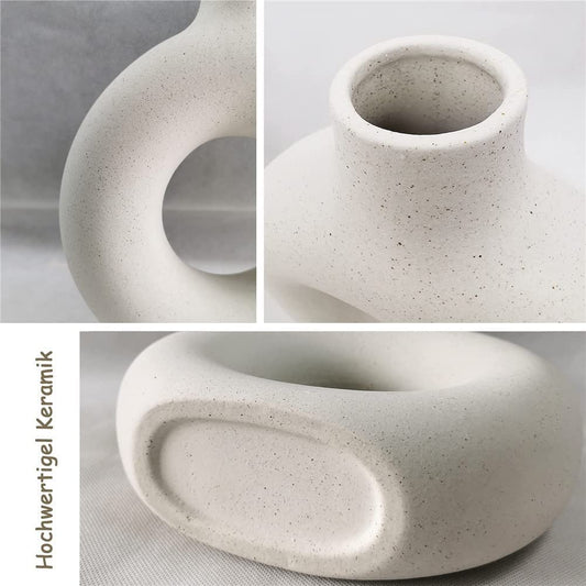 DONUT CERAMIC VASE SET - PACK OF 3