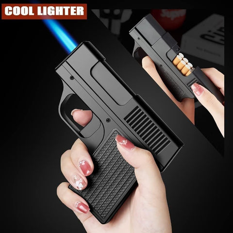 GUN SHAPE JET LIGHTET CIGARETTE CASE