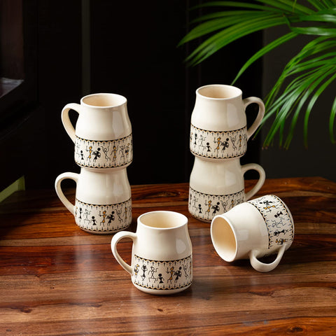 TRIAL PRINT CERAMIC CUP - SET OF 6