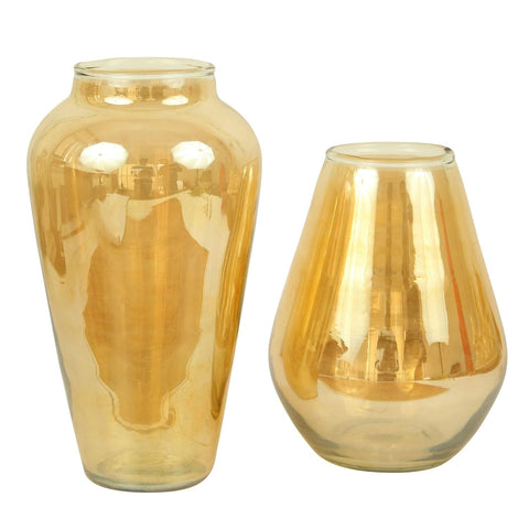 DECORATIVE GLASS VASE - PACK OF 2