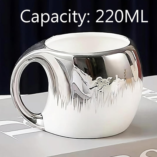 ELECTROPLATING CERAMIC COFFEE MUG 220ML - PACK OF 2