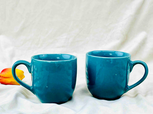 MIDNIGHT BLUE CEREMIC CUP - SET OF 2